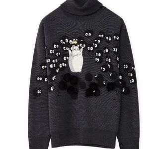 Loewe Studio Ghibli Spirited Away New w/Tag S Women's Sweater w/Character Detail